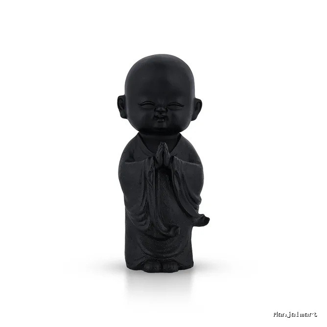 Namaste Buddha Monk Statue - 8.5 X 2.75 Inches | Standing Resin Statue/ Buddhist Monk Doll For Positive Energy