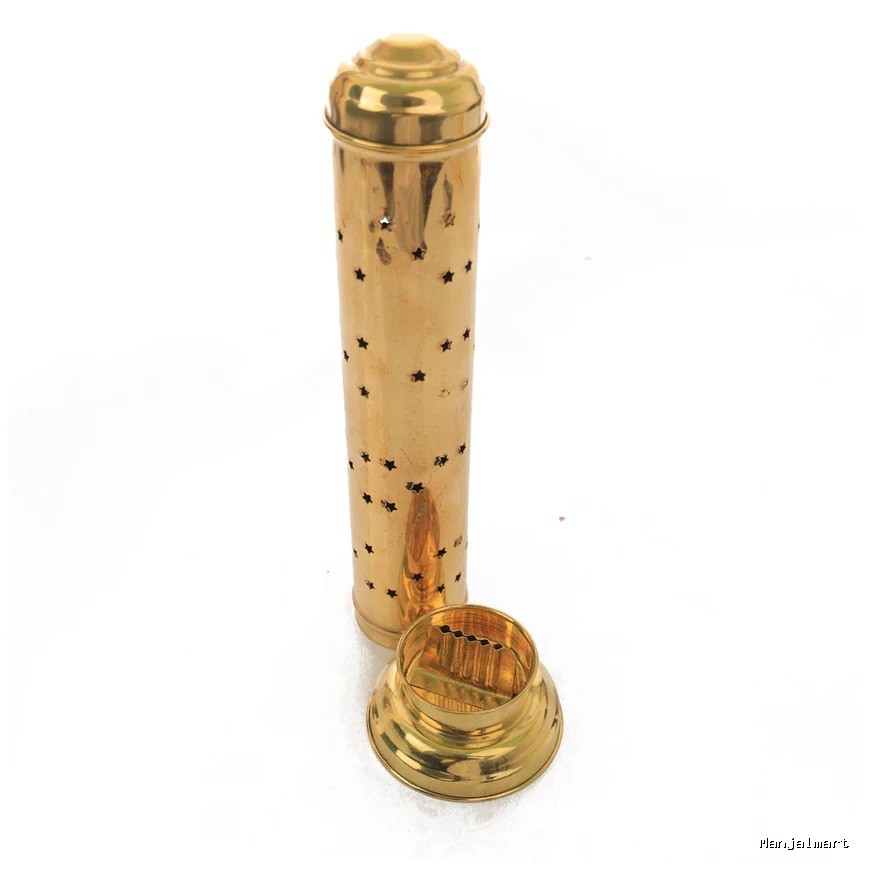 Agarbathi Stand - 11 Inches | Jali Design Agarbatti Holder/ Brass Incense Holder for Pooja/ 125 Gms Approx