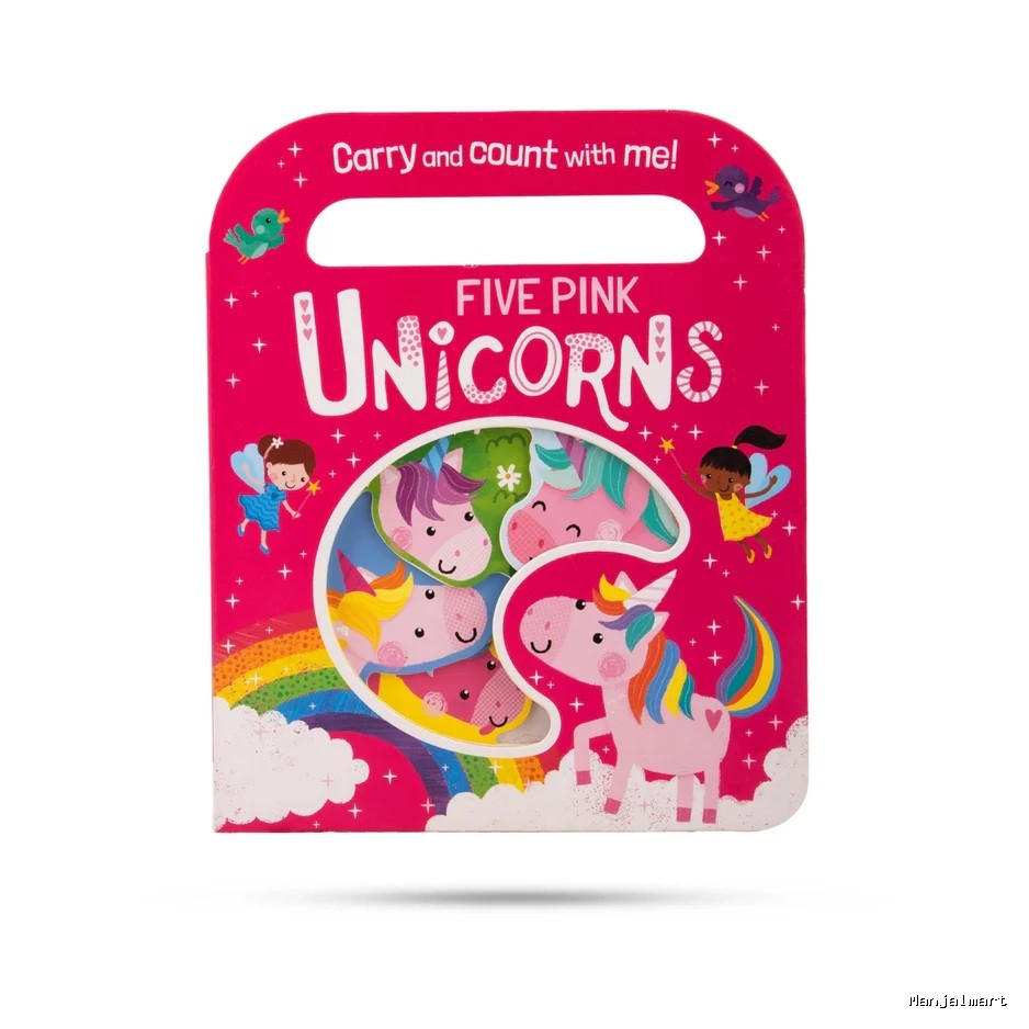 Carry And Count With Me - Five Pink Unicorns - English | by Katie Button/ Board Game Book