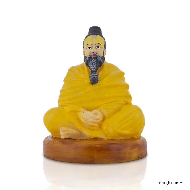 Guru Premanand Govind Sharan Murti – 4.5x3 Inch | Marble Dust Idol / Ascetic Guru Statue for Home & Worship