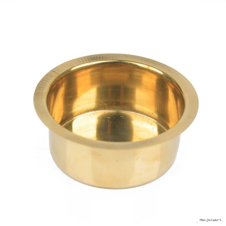 Brass Davara - 1.75 x 4 Inches | Coffee Dabara/ Brass Coffee Dabra for Home/ 65 Gms Approx
